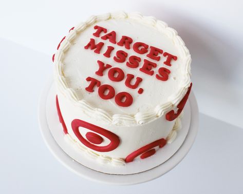 Target Themed Birthday Cake, Target Cake Ideas, Target Birthday Cakes, Target Cake, Target Birthday, Target Party, Red Birthday Cakes, Super Target, Teen Cakes