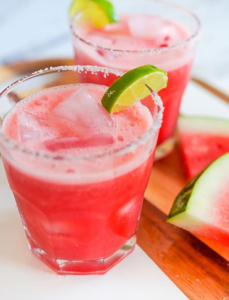 Watermelon Margarita Mocktails | The Pioneer Woman Watermelon Mocktail Recipe, Frozen Watermelon Mocktails, Watermelon Margarita Mocktail, Watermelon Mint Margarita, Watermelon Mojito Mocktail, Watermelon Drinks, Watermelon Recipes Drinks, Super Bowl Drinks, Watermelon Jalepeno Marg