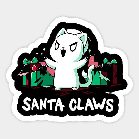 Santa Claws -- Choose from our vast selection of stickers to match with your favorite design to make the perfect customized sticker/decal. Perfect to put on water bottles, laptops, hard hats, and car windows. Everything from favorite TV show stickers to funny stickers. For men, women, boys, and girls. Santa Claws, Hard Hats, Car Windows, Funny Stickers, Custom Stickers, Favorite Tv Shows, Water Bottles, For Men, Tv