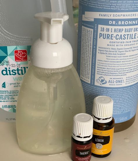 DIY Hand Soap Diy Laundry Soap Recipe, Laundry Soap Recipe, Diy Laundry Soap, Diy Hand Soap, Eucalyptus Radiata, Diy Laundry Detergent, Thieves Essential Oil, Liquid Castile Soap, Pregnancy Hormones