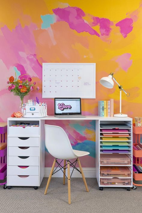 Teen Craft Ideas, Craft Room Organization Storage, Easy Crafts For Teens, Modular Table, Kids Craft Room, Craft Room Furniture, Happiness Is Homemade, Cube Shelves, Craft Desk