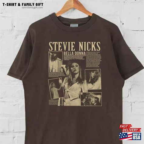 Vintage Stevie Nicks T-Shirt Bella Donna Graphic Tour Unisex Classic Check more at https://tshirtfamilygift.com/product/vintage-stevie-nicks-t-shirt-bella-donna-graphic-tour-unisex-classic/ Vintage Stevie Nicks, Stevie Nicks Shirt, Stevie Nicks Bella Donna, Stevie Nicks T Shirt, Stevie Nicks, Trending Tshirts, Family Shirts, Family Gifts, Graphic T Shirt