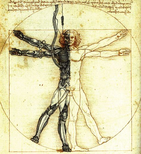 Ren Man 2010 by Alistair-D-Borthwick on DeviantArt Da Vinci Vitruvian Man, Vitruvian Man, Desenho Tattoo, Ghost In The Shell, Robot Concept Art, Arte Animal, Fun At Work, Cthulhu, Genetic