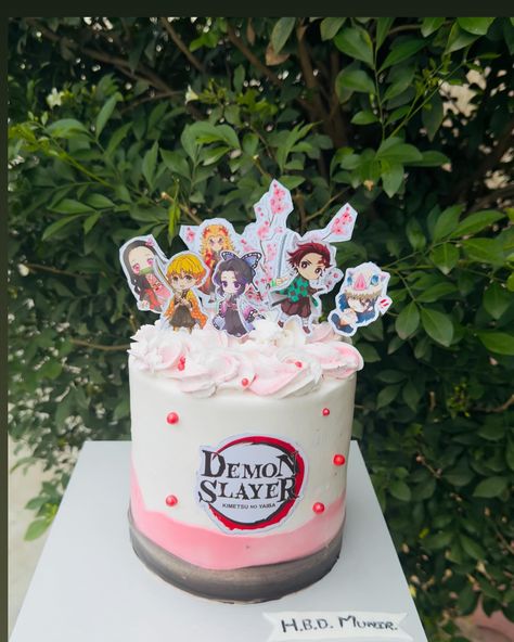 Demon slayer. #cake #themecakes #fyp #aesthetic #explore #fazidelights Demon Slayer Cake, Anime Cake, Fyp Aesthetic, Girl Cakes, Themed Cakes, Demon Slayer, Baking Recipes, Sofia, Birthday Parties