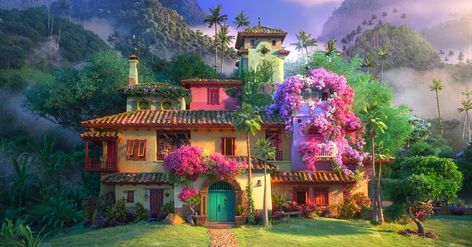 Nestled in the mountains of Colombia, in a charming place called Encanto, is the lively home, or Casita, of the Madrigal family. Like most of its inhabitants, this home is filled with magic. Encanto Wallpaper, Casa Disney, Magical House, Magical Home, Be With You Movie, Fear Of The Unknown, Family Dynamics, Lin Manuel, Disney Dining