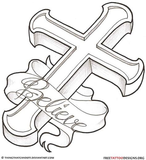 Tattoo Banner, Cross Coloring Page, Tattoos Drawing, Cross Drawing, Celtic Cross Tattoos, Cross Tattoos, Tattoo Outline Drawing, Banner Drawing, Men Tattoos