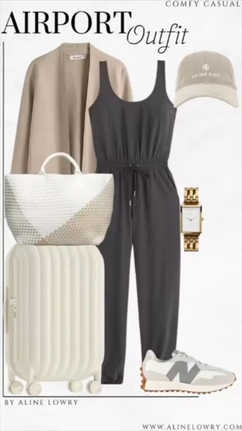 Traveler Jumpsuit curated on LTK Jumpsuit Airport Outfit, Jumpsuit Travel Outfit, Travel Jumpsuit Outfit, Mom Travel Outfit, Black Jumpsuits For Women, Travel Outfit Car, Comfortable Airport Outfit, Cute Airport Outfit, Casual Travel Outfit