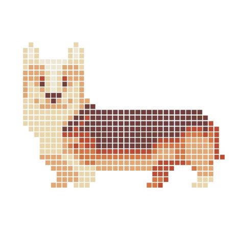 #pixelartapp Art Games, Pixel Art Games, Iron Beads, Free Cross Stitch, Hama Beads, Counted Cross Stitch, Dachshund, Game Art, Pixel Art