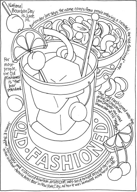 Cocktail Coloring Pages, Food Coloring Pages, Art Lessons Middle School, Surreal Artwork, Pattern Coloring Pages, Dover Publications, Dog Coloring Page, Bullet Journal Art, Disney Coloring Pages