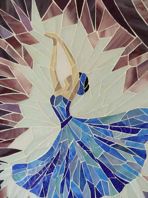 Mosaic pannel Blue ballet dancer Mozaik Art, Mosaic Drawing, Ballerina Art Paintings, Button Art Projects, Mosaic Art Diy, Art Journal Prompts, Collage Art Projects, Glass Mosaic Art, Ballet Dancer