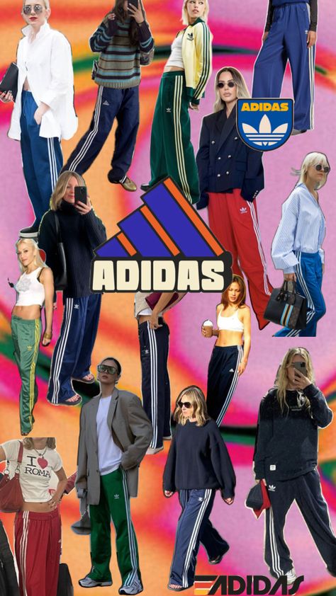 Adidas Track Pants Outfit, Adidas Street Style, Sporty Chic Outfits, Looks Adidas, Track Pants Outfit, Adidas Outfit Women, Adidas Retro, Pants Adidas, Retro Pants