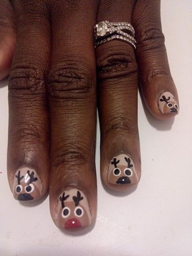 Reindeer nails Christmas Nails Brown, Reindeer Nails, Nails Brown, Christmas Nails, Nail Inspo, Reindeer, Nail Designs, Nail Art, Nails