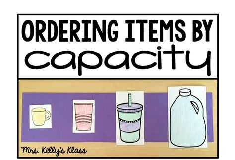 Mrs. Kelly's Klass: Let's Measure! Books, Videos, Ideas, Resources, and a Freebie! Measurement Preschool, Kindergarten Measurement Activities, Capacity Activities, Kindergarten Measurement, Measurement Ideas, Nonstandard Measurement, Teaching Measurement, Measurement Kindergarten, Measuring Length