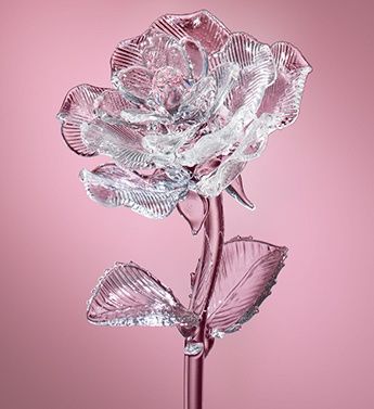 Kristina Webb, Swarovski Crystal Figurines, Crystal Aesthetic, Glass Rose, Rosé Aesthetic, Forever Rose, Crystal Figurines, Beautiful Flowers Wallpapers, Glass Figurines