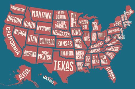 How well do you really know the names of the states? Pastel Color Schemes, America Map, United States Map, Usa Map, U.s. States, State Map, Us Map, The Washington Post, Map Poster