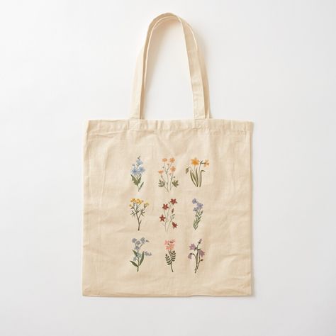 Get my art printed on awesome products. Support me at Redbubble #RBandME: https://www.redbubble.com/i/tote-bag/Watercolor-Wildflowers-by-cait-shaw/52559964.P1QBH?asc=u Kawaii Bird, Wings Bird, Natural Pretty, Beautiful Wings, Canvas Bag Design, British Birds, Flowers Tote, Blue Nature, Embroidered Tote Bag