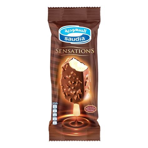 Sensations premium vanilla ice cream covered with almonds, milk chocolate - Sadafco Milk Chocolate Ice Cream, Fat Cow, Almond Ice Cream, Milk Plant, Mango Ice Cream, Premium Ice Cream, Dairy Alternatives, Natural Food Coloring, Chocolate Coating