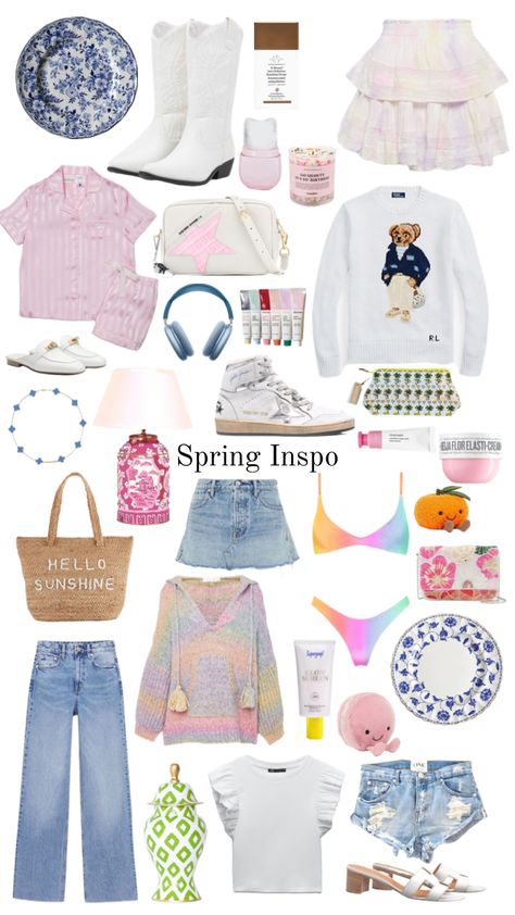 Spring wishlist inspo - TikTok “laurentaylorpink” #moadboard Erika Diane, Girl Wishlist, Spring Wishlist, Preppy Gifts, Cool Gifts For Teens, Summer Things, Spring Girl, Preppy Room, Christmas Inspo