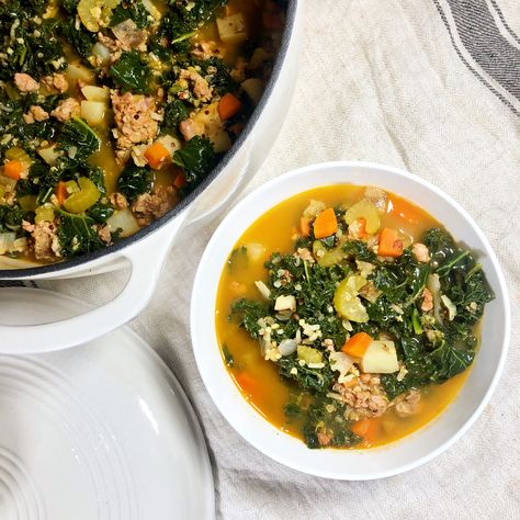 Sausage Quinoa Soup, Kale Quinoa Soup, Kale Sausage Soup, Sausage Quinoa, Cooking Planner, Quinoa Soup Recipes, Kale Sausage, Sausage Spices, Kale And Quinoa