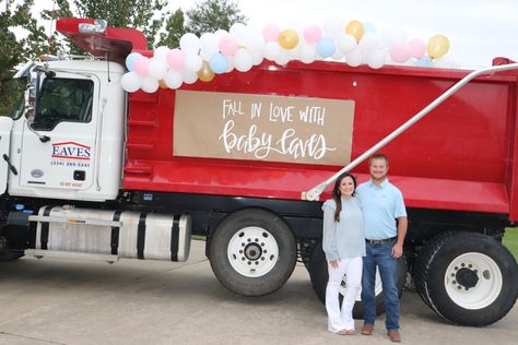 Truck Gender Reveal, Dump Truck, Gender Reveal, Trucks