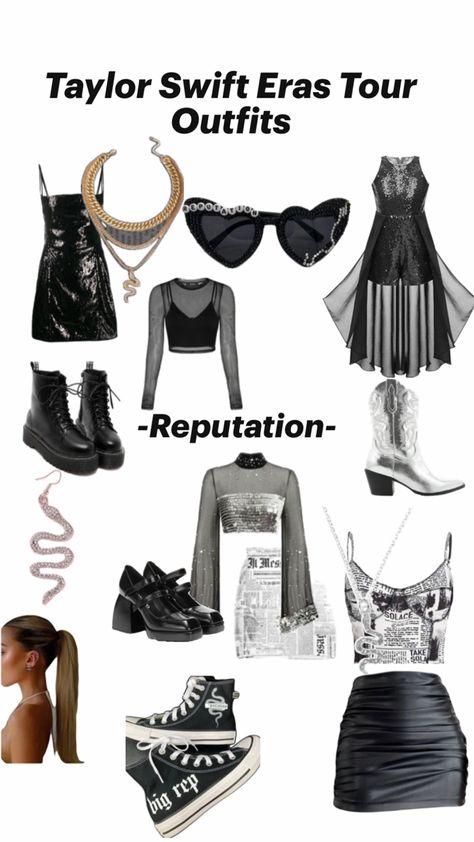 Eras Outfit Ideas Reputation, Funny Eras Tour Outfits, Reputation Eras Tour Outfit Ideas, Taylor Swift Reputation Era Outfits, Taylor Swift Costume, Taylor Swift Birthday, Taylor Swift Tour Outfits, Swift Tour, Taylor Swift Outfits