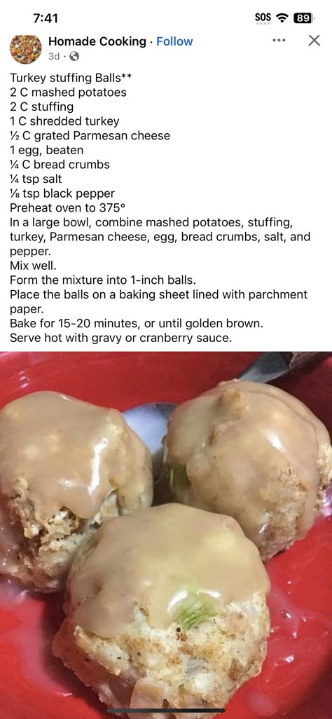 Dressing Balls Recipe, Dressing Balls, Stuffing Balls Recipe, Stuffing Balls, Shredded Turkey, Turkey Stuffing, Turkey Dishes, Leftover Turkey, Stuffing Recipes