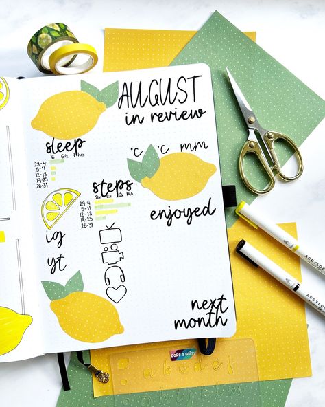 🍋 End of month review page 🍋 ➡️ swipe to see in full In addition to organising my life, my bullet journal is a way to reflect and review too. I finish most months with a summary to cover weather, sleep, exercise and a brief summary of what we have enjoyed. I find this doesn’t overlap with my memory journal too much and is lovely to look back on at the end of the year. Do you include a review of your month in a journal? Save this post as a reminder to try one next month! #bujomonthlyr... Monthly Review Bullet Journal, End Of Month, Sleep Exercise, Monthly Review, Memory Journal, My Memory, End Of The Year, A Journal, Daisy