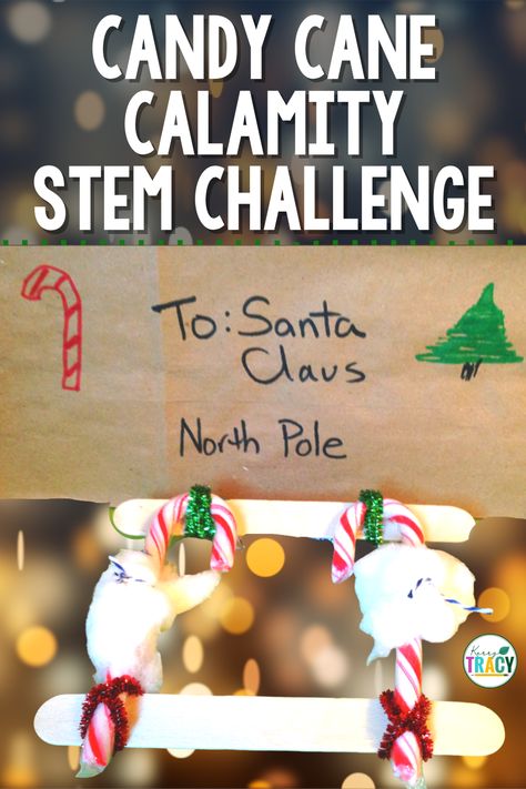 The Candy Cane Calamity STEM Challenge is a ton of rigorous fun! Don't worry, there are ways to manage this with social distance and distance learning. Click through to the blog and check out the video walk-throughs for a normal year and pandemic modifications! Cookies Christmas Packaging, Winter Stem Challenges, Christmas Stem Challenge, Christmas Stem Activities, Winter Stem, Holiday Stem, Steam Challenges, Christmas Science, Christmas Stem