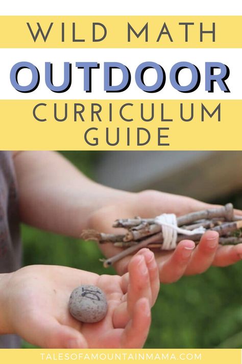 Rewild your kids home school curriculum or even school breaks with this engaging, easy to use outdoor math curriculum guide for grades Kindergarten through Fourth-Grade.  The Wild Math guides cover all of the typical math skills taught for that particular grade level, and for each skill, there are many outdoor games and hands-on learning materials. Outdoor Education Activities, Nature Based Preschool, Home School Curriculum, Education Graduation Cap, Learning Outside, Maths In Nature, Forest Kindergarten, Outdoor Learning Activities, Forest School Activities