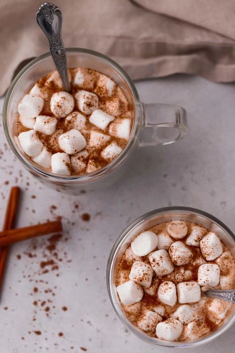 Try this Healthy Cacao Powder Hot Chocolate made with just 5 ingredients: milk, cacao powder, brown sugar, vanilla and cinnamon! #cacao #hotchocolate #christmas #winter Cacao Powder Hot Chocolate Recipe, Powder Hot Chocolate Recipe, Malt Recipe, Healthy Hot Chocolate, Cacao Chocolate, Cinnamon Milk, Cacao Beans, Hot Chocolate Recipes, Chocolate Shavings