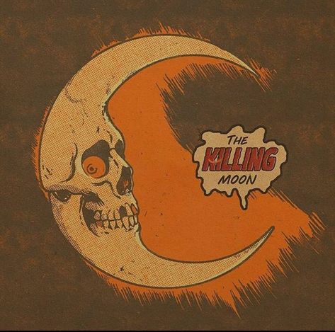 vintage art on Instagram: “@austinpardunart” Too Soon, The Moon, Moon, Orange, Halloween, Art