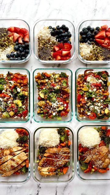 Workweek Lunch | Meal Prep Pro on Instagram: "I loved this easy pre-vacation meal prep! I’m heading out to visit family overseas this weekend, then going to Italy again!!! (This time not alone 🥰) Recipes: 1. Teriyaki chicken - in the WWL Program & WWL Cookbook! See bio link. 2. Mediterranean farro bowls - recipe in the WWL Program for members! Love this vegetarian meal 3. Quinoa breakfast bowls - recipe in the WWL Program for members! These 9 meals will cover most of what I need for the week Meal Prep Batch Cooking, Vegetarian Batch Cooking, Meal Prep Vision Board, Farro Bowl Recipe, Farro Bowls, Going To Italy, Breakfast Bowls Recipe, Quinoa Breakfast Bowl, Vacation Meals