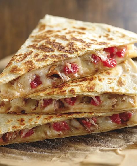 Reuben Quesadillas Recipe - Reuben Quesadilla, Cheesecake Fruit Salad, Easy Mexican Casserole, Mexican Casserole Recipe, Rice Casserole Recipes, Mexican Casserole, Quesadilla Recipes, Easy Mexican, Dried Strawberries