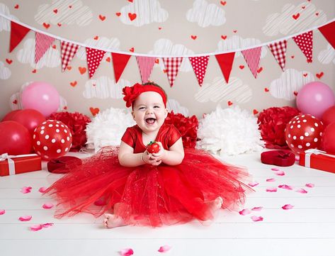 1st Birthday Photoshoot Valentines Day, Valentines First Birthday Photo Shoot, Valentine Family Photo Ideas, Valentines Family Pictures, Toddler Valentines Day Pictures, Valentines Day Baby Photoshoot, Valentines Baby Photoshoot, Valentine Photo Backdrop, Valentines Baby Photos