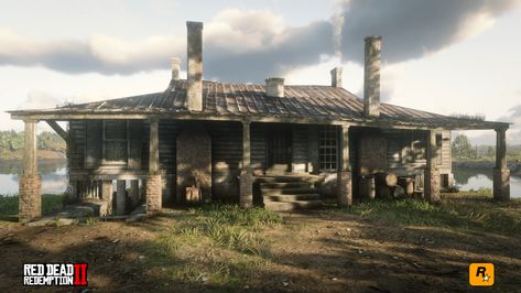 ArtStation - Van Horn Mansion - Red Dead Redemption 2 Railings Stairs, Roof Windows, Van Horn, Red Dead Redemption 2, Rockstar Games, Red Dead, Red Dead Redemption, Mansion, Concept Design