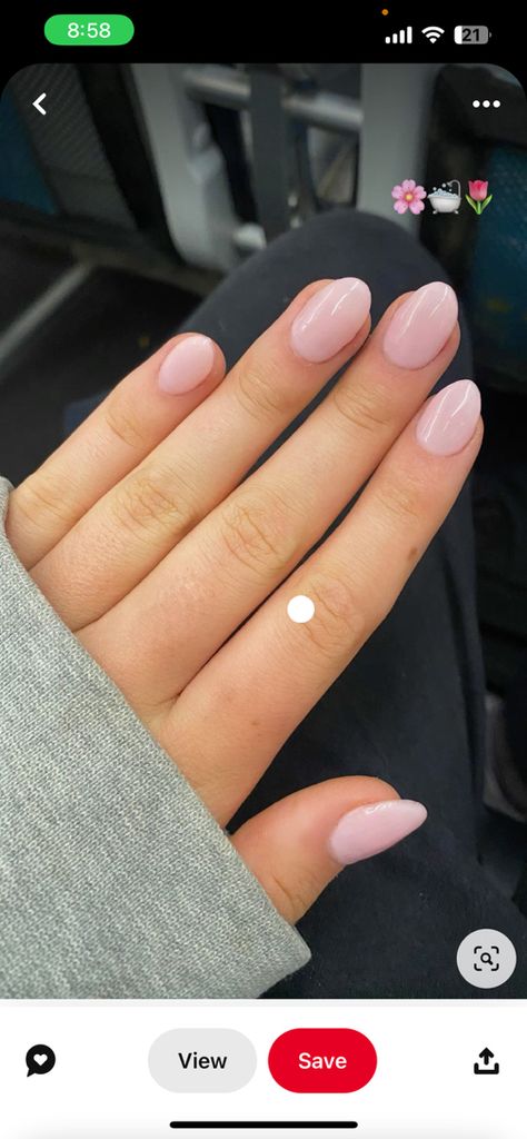 Pink With French Tip Nails, Short Oval French Tip Nails Color, Dip Nails With Tips Ideas, Short Nails No Acrylic, Simple Oval Nails, Short Nails Inspo Simple, Nail Shapes For Chubby Fingers, Oval Nail Ideas, Bride's Nails