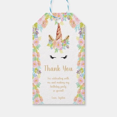 Unicorn 1st Birthday, 1st Birthday Favors, Animal Theme Birthday, Rainbow First Birthday, Gift Tags Birthday, Unicorn Party Favors, Birthday Gift Tags, Unicorn Face, Party Favor Tags