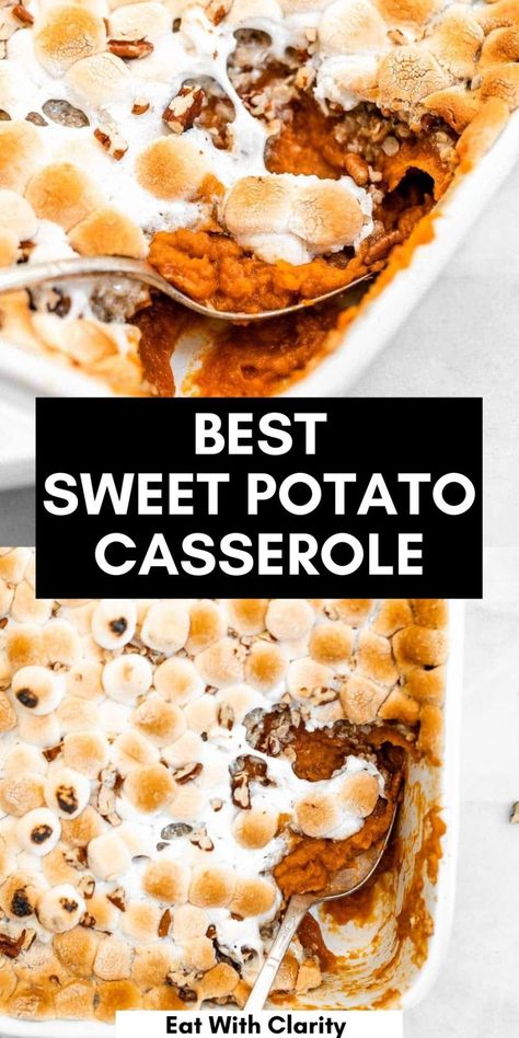 Sweet Potato Casserole With Marshmallows Gluten Free, Sweet Potato Casserole With Oats, Sweet Potato Casserole Gluten Free, Coconut Cashews, Easy Sweet Potato Recipes, Sweet Potato Casserole Healthy, Vegan Sweet Potato Casserole, Best Sweet Potato Casserole, Pecan Crumble