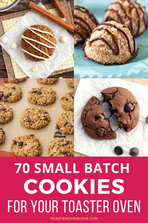 Small Batch Cookie Recipes, Small Batch Cookie, Oatmeal And Peanut Butter, Small Batch Recipes, Cuisinart Toaster Oven, Toaster Oven Cooking, Small Batch Cookie Recipe, Convection Oven Recipes, Toaster Oven Recipes