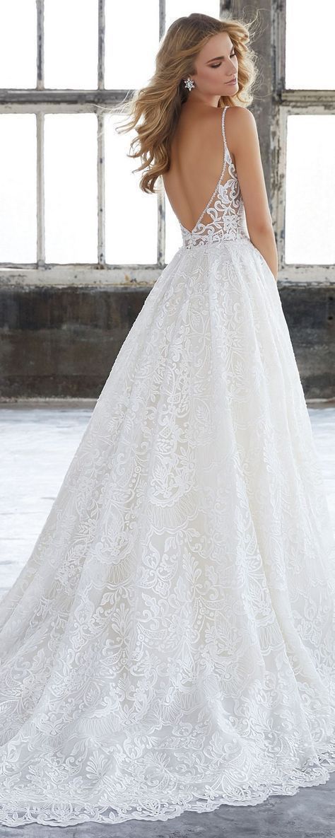 Wedding Dress Mermaid Lace, Long White Wedding Dress, Wedding Dresses Spaghetti Strap, Spaghetti Strap Wedding Dress, Wedding Dress Organza, Pnina Tornai, Wedding Dresses 2018, Wedding Dresses With Straps, White Wedding Dress