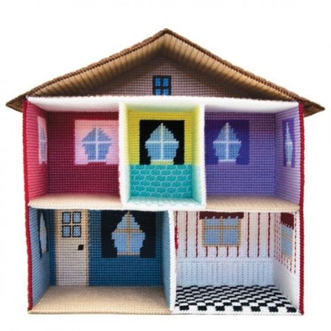 Plastic Canvas Doll House... Crochet Furniture, Hook Rug Kits, Globe Crafts, Latch Hook Rug, House Tree, Latch Hook Rug Kits, Plastic Canvas Coasters, Mary Maxim, Hook Rug