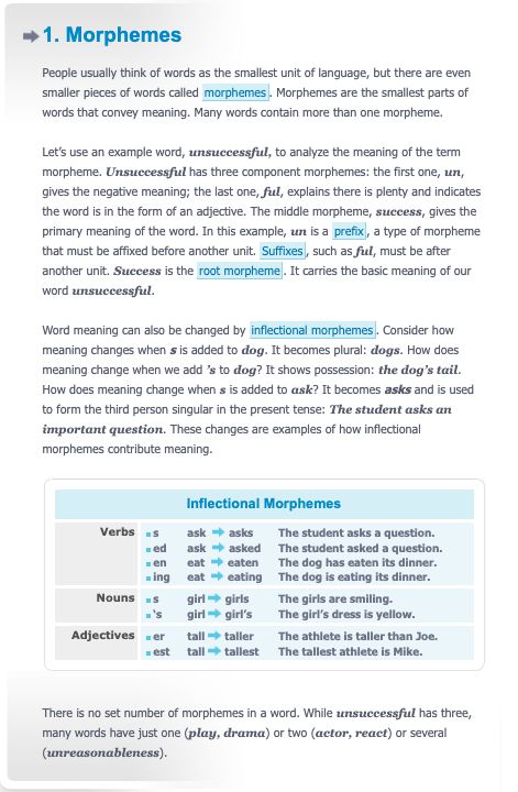 MORPHEMES ARE THE SMALLEST PARTS OF WORDS THAT CONVEY MEANING. MANY WORDS CONTAIN MORE THAN ONE MORPHEME.  TYPES OF MORPHEMES: - PREFIXES - ROOT MORPHEME - SUFFIXES (INFLECTIONAL-->  "S" ON "DOGS") Morphemes Teaching, Conclusion Words, Linguistics Study, Word Order, Good Sentences, Character Trait, Literature Quotes, Bottom Jeans, English Language Learning