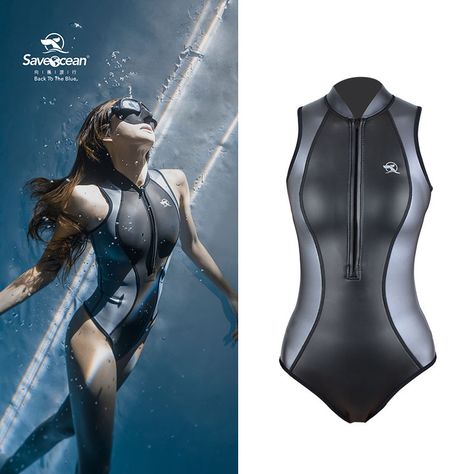 Wet Suits For Women, Scuba Swimsuit, Diving Wetsuits, Surf Suit, Womens Wetsuit, Swimsuits Hot, Body Warmer, Scuba Diving, Front Zipper