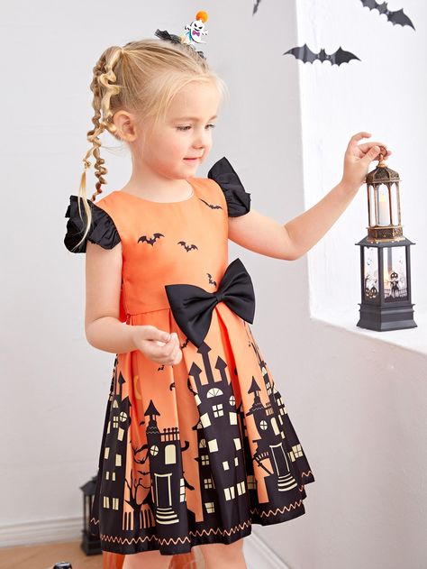 Halloween Gown, Toddler Girl Halloween, Girls Halloween, Future Children, Toddler Halloween, Halloween Fashion, Gown Dress, Toddler Girl Dresses, Halloween Prints