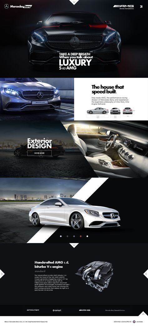 Mercedes - Benz Web design on Behance Car Websites, Fashion Design Inspiration, Car Advertising Design, Best Website Design, Ui Design Website, International Development, Creative Services, Design Websites, Website Designing