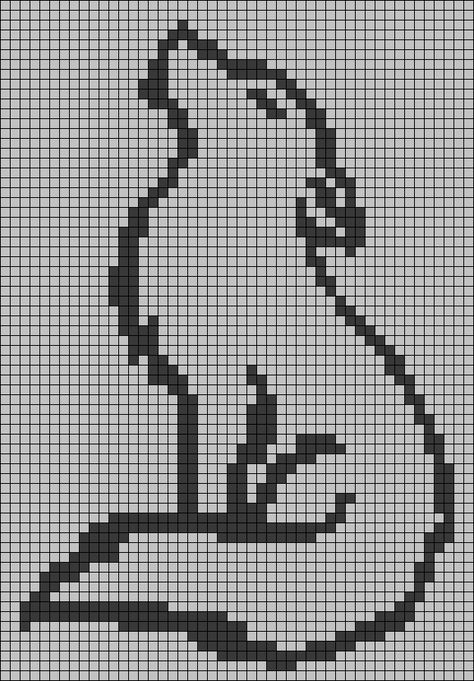 Orca Alpha Pattern, Cute Pixel Art Easy, Easy Tapestry Crochet Patterns, Alpha Crochet, Wolf Howl, Easy Perler Beads Ideas, Plantas Vs Zombies, Pixel Drawing, Pixel Crochet