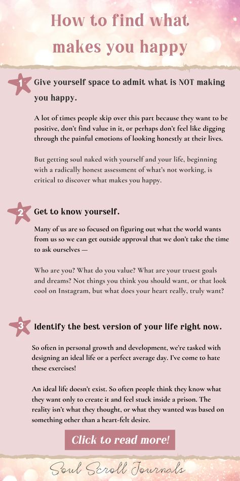 Are you in a stage where you're stuck and confused over how to find happiness and live a joyful life? Here are the first steps you can take to find out what actually makes you happy. Read more on the blog. – Soul Scroll Journals #findinghappiness #liveyourbestlife #howtobehappy #joyfullife #soulscrolljournals Finding Happiness In Yourself, How To Find Joy Again, How To Find Happiness In Yourself, Find Happiness In Yourself, How To Find Happiness, No Guidance, Magic Energy, What Is Happiness, Joyful Life