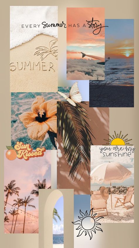 Photo Collage | aesthetic | summer | Wallpaper Aesthetic Summer Wallpapers, Summer Wallpaper Phone, Wallpapers Summer, Summer Beach Wallpaper, Hidden Doors, Cute Images For Wallpaper, Barking Dog, Summer Wallpapers, Cute Summer Wallpapers