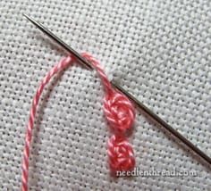 Oyster Stitch Buds Oyster Stitch, Bordados Tambour, Embroidery Lessons, Embroidery Stitch, Basic Embroidery Stitches, Needlepoint Stitches, Hand Embroidery Tutorial, Embroidery Stitches Tutorial, Brazilian Embroidery