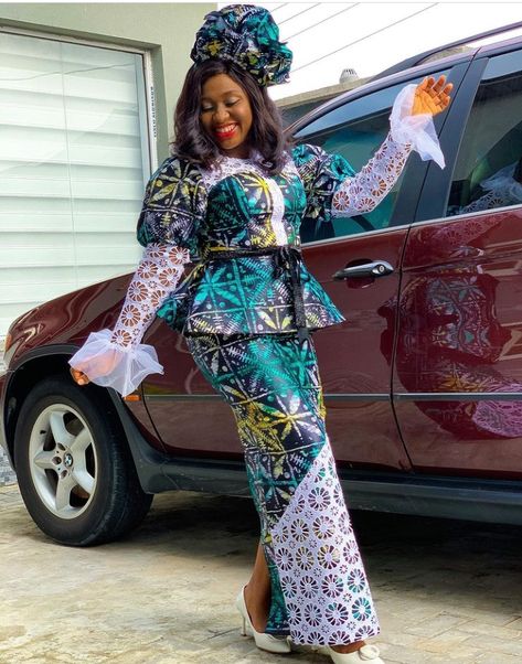 Adire Skirt And Blouse Styles, Latest Ghana Weaving Hairstyles, Peplum Ankara, Skirt And Blouse Styles, Ankara Skirt And Blouse Styles, Styles Ankara, Ankara Short Gown Styles, Ankara Long Gown Styles, Ankara Skirt And Blouse